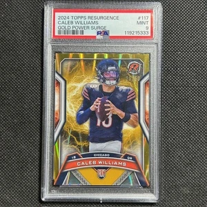 Carta 2024 Topps Caleb Williams Gold Power Surge Rookie #117/50 SP PSA 9 COME NUOVA - Foto 1 di 3