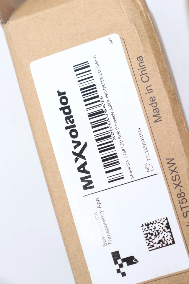 (4-Pk) Max Volador LED Edison Bulbs Non-Dimmable E26 Base ST58 4000K/5000K 6W - Image 1 of 3