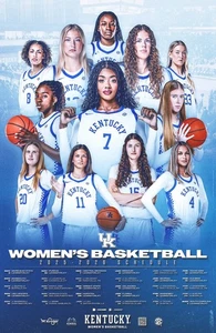 Kentucky Wildcats 2025-2026 Poster Programma Completo Pallacanestro Donna 11 X 17” - Foto 1 di 3