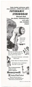 1958 Honeywell Futuramic Strobonar Kamerablitz Original Magazin Printanzeige - Bild 1 von 1