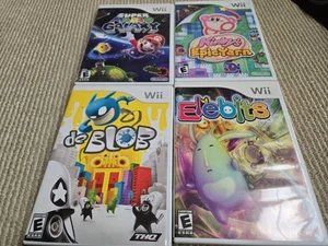 Wii Spiele LOT Super Mario Galaxy, Kirby Epic Yarn, Elebits, De Blob - Bild 1 von 10