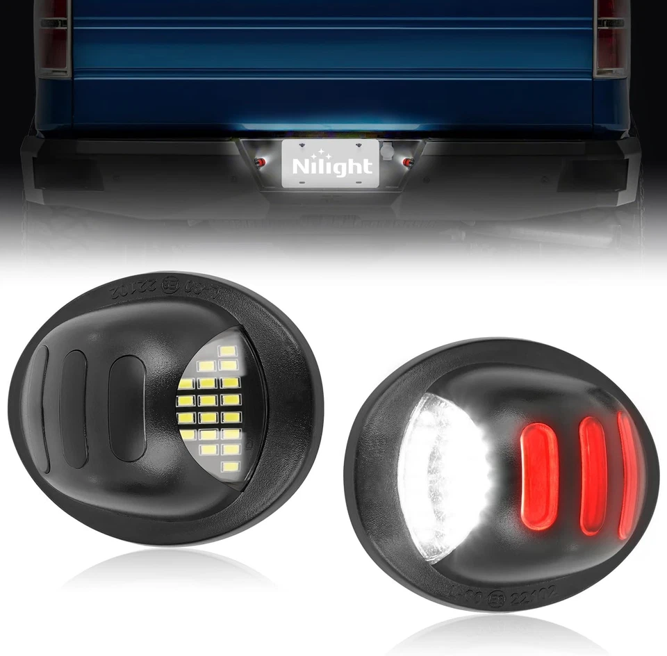 2PCS License Plate Light, Red 1990-2014 Ford F150/1983-2011 Ranger  Foto 1 de 4
