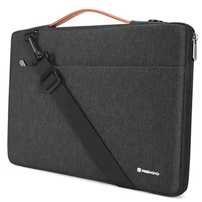  Funda protectora para portátil 14 pulgadas gris oscuro - hombro Foto 1 de 4