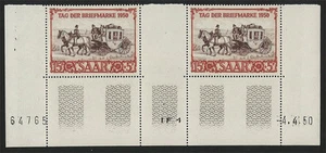 YT Nr. 270 Saarland Block 2 Werte 15F+5F "Tag der Briefmarke 1950" NEU** LUXUS - Bild 1 von 1