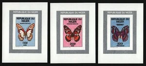 Niger 1991 - Michel n. 1109, 1110 & 1113 B ** - MNH - come blocchi - farfalle - Foto 1 di 2