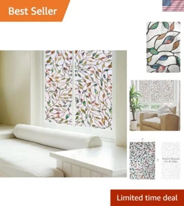 Elegante Buntglas Sichtschutz Fensterfolie - 24x36 nicht klebend & bunt - Bild 1 von 11