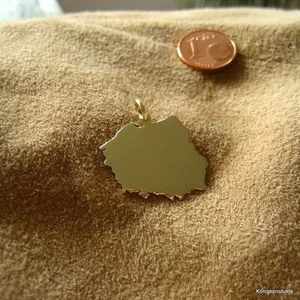 POLEN Landkarten Anhänger in 333er Gelbgold, Landkarte, NEU - Bild 1 von 1