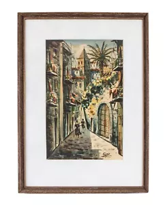 Goyo Dominguez Spanish b.1960 Original Watercolor Painting Mid 20th.c. Signed - Picture 1 of 10