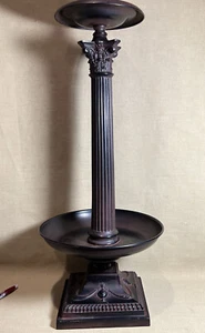 Vtg Metal Pillar Candleholder Greek Roman Column Design Bronze Color 21”-  5 Lbs - Picture 1 of 12