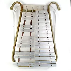 Fred F Kiemle Marschglocke Lyra Glockenspiel Xylophon Vintage großer Rahmen - Bild 1 von 6