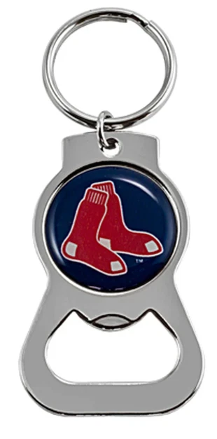 Boston Red Sox Bottle Opener Key Chain Key Ring Blue Silver Aminco Brand New - Image 1 of 1