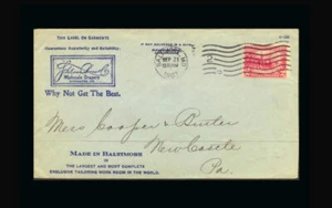 US Stamp Used, Fine S#329 1907 Advertising Cover - Picture 1 of 1
