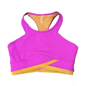 Free People Movement Pink Sports Bra Size XS Racer Back Mesh Pink Orange - Picture 1 of 6