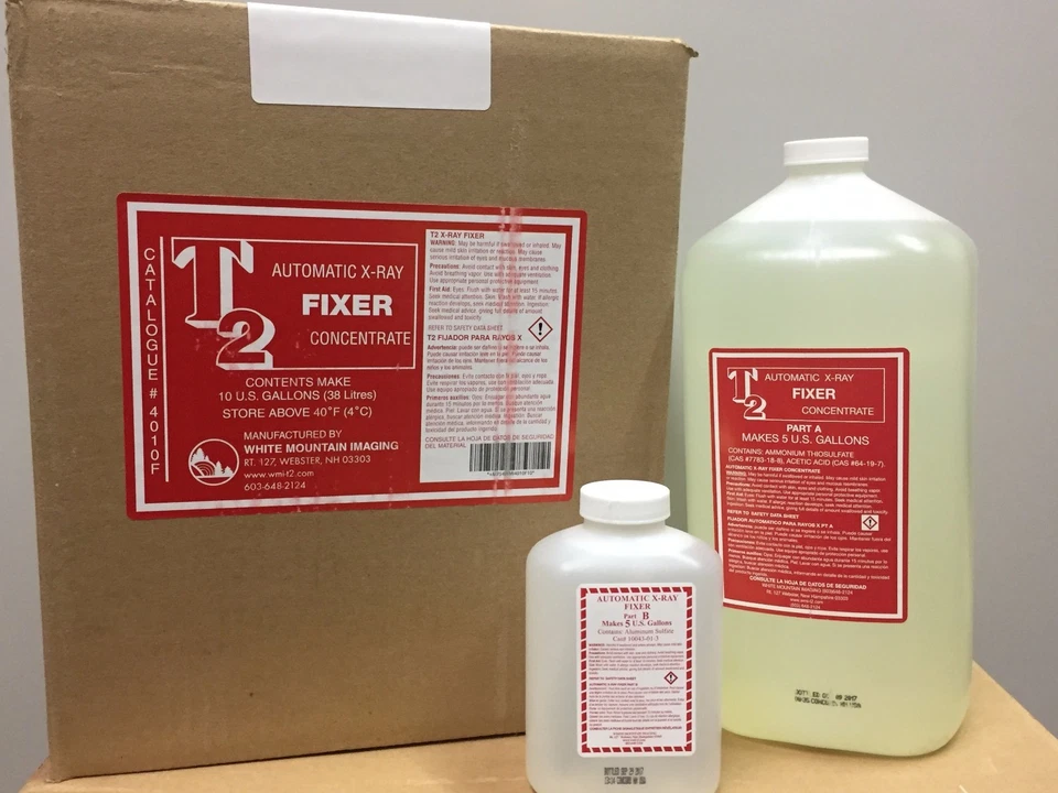 WHITE MOUNTAIN IMAGING White Mountain T2 X-ray Fixer Concentrate, 10 Gallon Bi-Pak