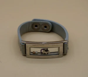 Gray Wrap Floating Charm Bracelet W Charms Love Dog - Picture 1 of 5
