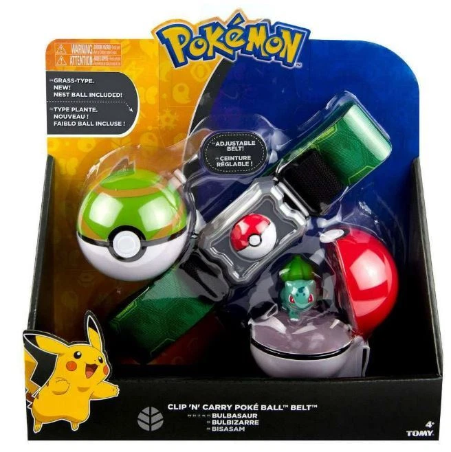 Pokemon Pikachu Clip 'n' Carry Poke Balls Belt (holds up to 6) TOMY