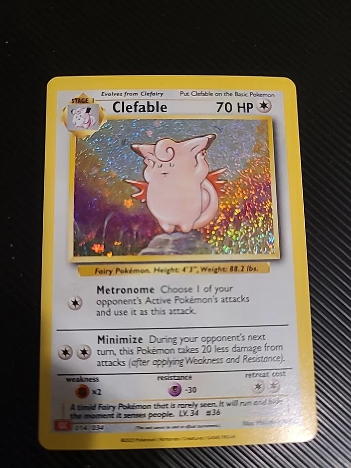 Clefable CLC 014/034 Pokémon Trading Card Game Classic Collection NM - Image 1 of 2