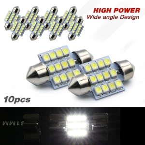 10pc x 31MM 3175 DE3175 DE3021 LED Dome License Plate Light Bulb 6000K WHITE - Picture 1 of 6