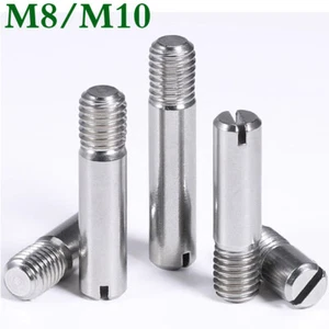 M8 M10 Stainless Steel Male Threaded Slotted Dowel Pins Cylindrical Locating Pin - Picture 1 of 10