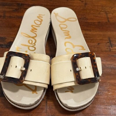 Sandalias Sam Edelman para mujer Ariane marfil deslizables zapatos 7 medianos (B,M) Foto 1 de 4