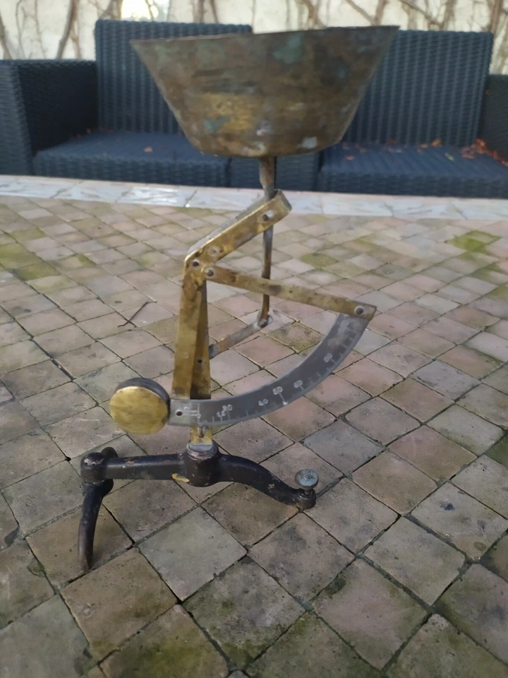 Pèse LETTRE Poudre ou Or, ANCIEN  XIXEME BALANCE , Peson .100gr - Photo 1/4