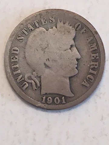 1901  BARBER DIME Cover