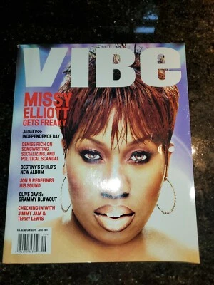 Vintage Vibe Magazine Missy Elliot June 2001 Jon B Beyonce Rap HipHop R&B Foto 1 de 4
