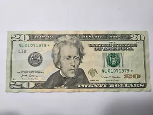 20 dollar star note JAN. 7, 1979 Birthday/Anniversary Note (Fancy Serial Number) - Picture 1 of 2