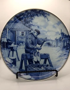 DELFT BLAUW HOLLAND PLATE 10" TER STEEGE BV Schuhmacher Holzschuhe Clogs - Bild 1 von 5