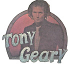 T-SHIRT TONY GEARY VINTAGE FER-ON RARE TV SOAP ACTEUR années 70 années 80 USA VRAI TRANSFERT
