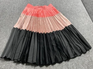Club Monaco Women's Block Pleated Skirt Jupe Multicoloured Size M - Picture 1 of 12