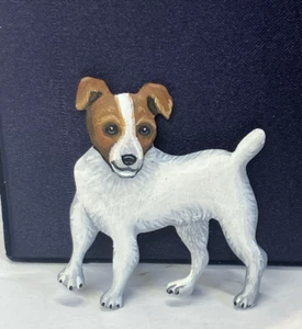 Handgefertigte Jack Russell Hund Brosche Pin signiert Patricia Mitchell Louisville, KY - Bild 1 von 7
