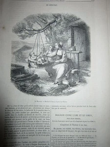 Le Berceau ( femmes et enfants ) 1855 Gravure Article de presse - Picture 1 of 1