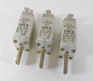 3 Stück Eltropa NH-1-Sicherungseinsatz 100A | 500V~ | 120kA | 791 552 - Bild 1 von 4