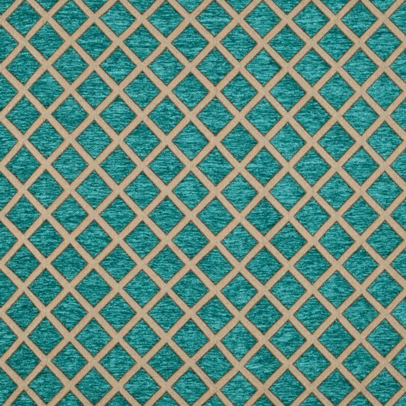 54" Diamond Chenille Upholstery Drapery upholstery furniture fabric Marina - Image 1 of 1
