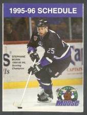 1995-96 Minnesota Moose IHL Hockey Schedule !!! US Army