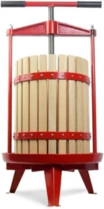 3.17 Gallon Vintage Fruit Press - Ideal for Apples and Grapes, Red Color - Picture 1 of 8