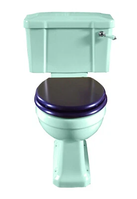 TRTC Art Deco T Green Close Coupled Toilet Traditional New - Image 1 of 3