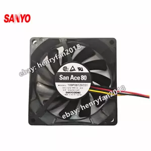 SANYO Denki Fan 109P0812H701 DC 12V 0.2A 80*80*15mm 2.4W Axial Cooling Fan - Picture 1 of 4