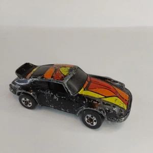 Porsche P-911 1977 Hot Wheels Turbo Blast negro Blackwall Hong Kong remolino - Imagen 1 de 6
