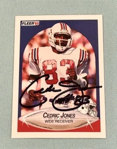 Cedric Jones 1990 Fleer Rookie Signature Signed Autograph AUTO RC TTM Patriots - Picture 1 of 3