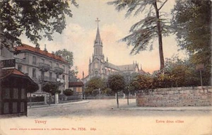 Suisse - VEVEY (VD) Entre Deux Villes - Ed. G. Guggenheim 7538 - Imagen 1 de 2