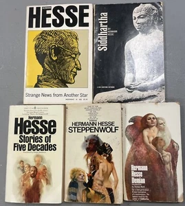 5 VINTAGE HERMAN HESSE FICTION PAPERBACK BOOKS - Foto 1 di 2