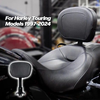 Rider Backrest Fit one piece Slotted Seats For Harley Road Glide King 1997-2023  - Image 1 of 4