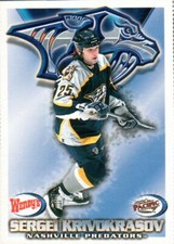 Sergei Krivokrasov 1998-99 Nashville Predators Wendy's