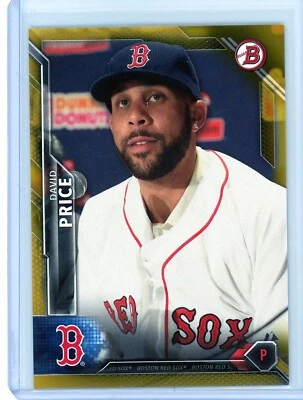 2016 Bowman David Price #92 Gold #/50 Boston Red Sox - Image 1 of 2