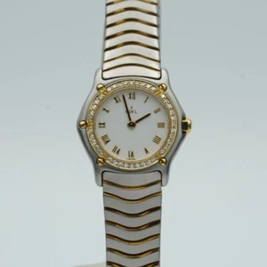 Ebel Sport Classic Ladies Watch 23mm Steel/Gold 166902 Vintage Diamonds E061 - Picture 1 of 11