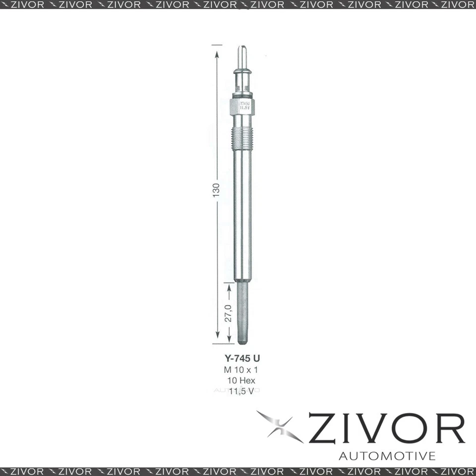 NGK GLOW PLUG - Set of 2 For MERCEDES BENZ Y-745U *By Zivor* - image 1 of 1