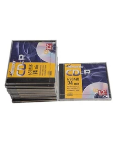 10 Memorex CD-R 650 mb 74 min Compact Discs (in Standard Jewels Cases) Sealed - Picture 1 of 3