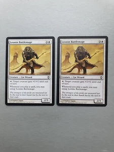 Leonin Battlemage x2 , MTG Darksteel (2004) Uncommon White Creature NM - Picture 1 of 2
